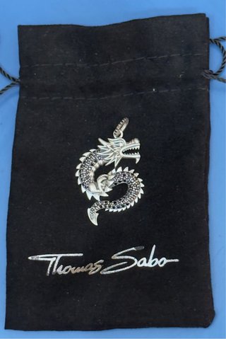 Colgante Dragón Thomas Sabo Negro/Plata