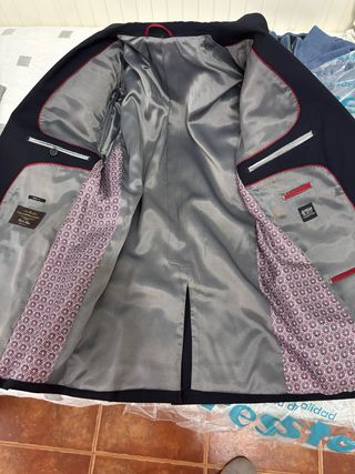 Americana Moda Joven Azul Marino