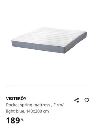Cama con colchon Ikea 140×200