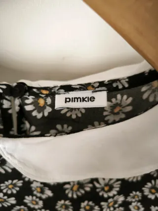 Blusa S Pinkie floral preta e branca