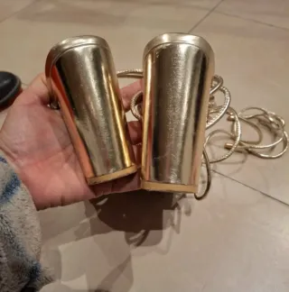 Sandalias doradas de tiras tacón 40 (10cm)