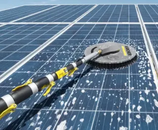 Limpieza de placas solares.