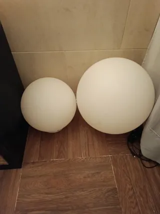 Bolas Iluminación Jardín/Piscina Blancas