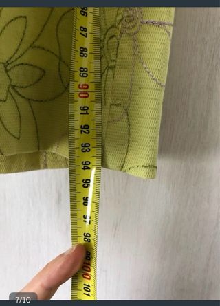 Traje verde floral T:XS veintitantos
