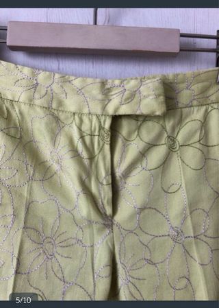 Traje verde floral T:XS veintitantos