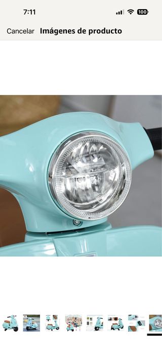 Moto Eléctrica Infantil azul tirquesa