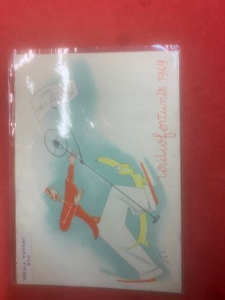 2 Cartoline Vintage RAI 1949 Radiofortuna