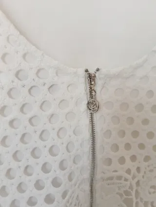 Vestido blanco encaje Amisu