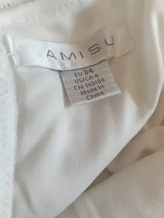 Vestido blanco encaje Amisu