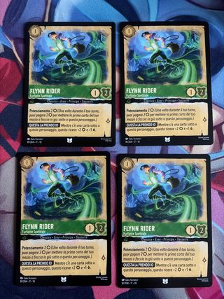 4x Flynn Rider Furfante Spettrale Carte