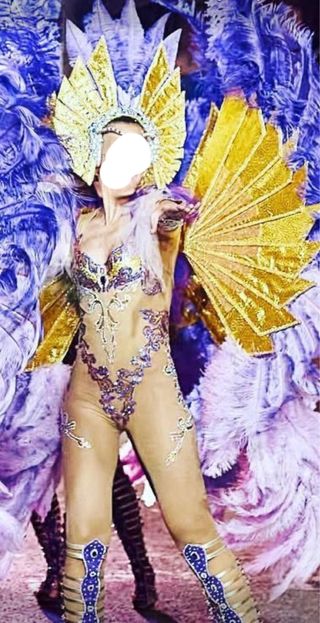 Tuta di Carnevale Dorato e Viola