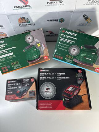 Lote Parkside: Lijadora, Multilijadora y Baterías