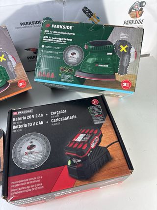 Lote Parkside: Lijadora, Multilijadora y Baterías