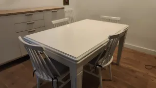 Tavolo da Pranzo Estensibile Bianco Classico