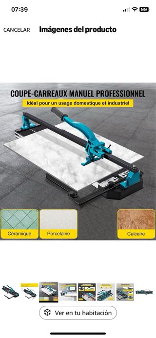 Cortadora de azulejos Vevor 120cm