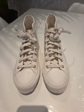 Converse All Star Blancas Piel Talla 38