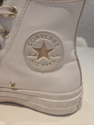 Converse All Star Blancas Piel Talla 38