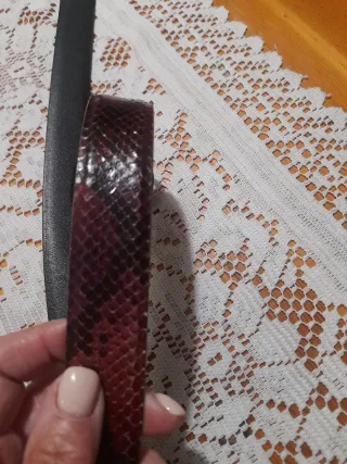 Cintura Furla pitone bordeaux