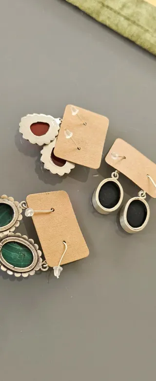 Pendientes Plata y Gemas Naturales