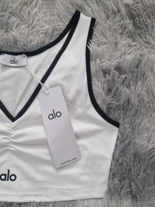 Conjunto Alo Yoga Blanco y Negro