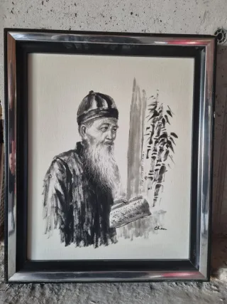 Cuadro pintor chino tela