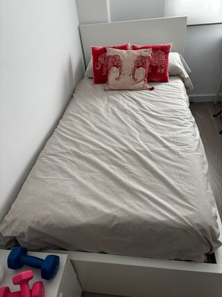 Estructura cama Malm 90x200 con 2 cajones