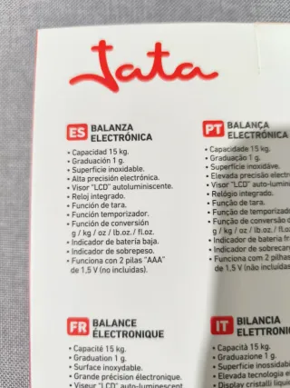 Bilancia Jata 15kg in Acciaio Inox LCD