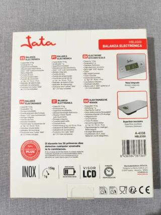 Bilancia Jata 15kg in Acciaio Inox LCD