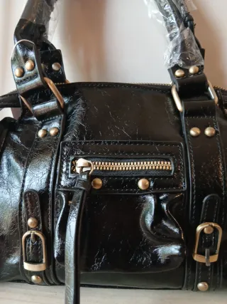 Borsetta similpelle nera