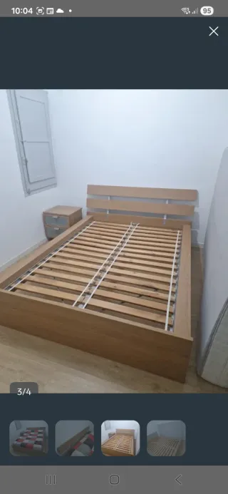 Estructura cama + colchón Ikea 135×200