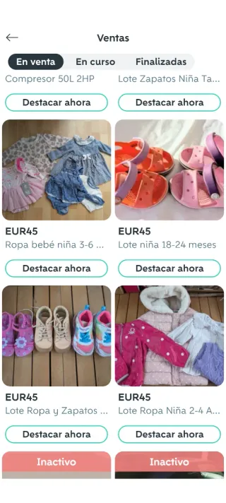 Lote Ropa Niña Grande