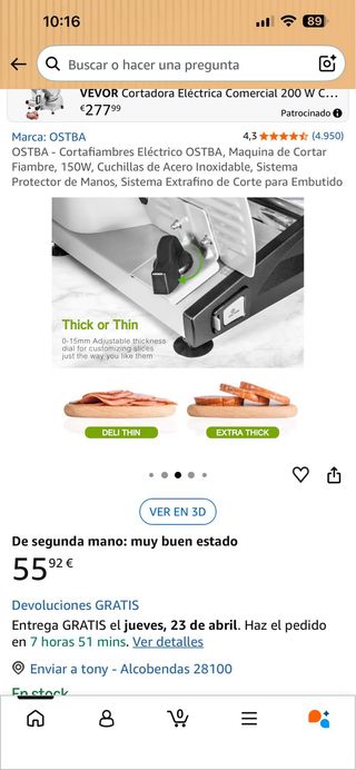 Cortafiambres Eléctrico OSTBA 150W