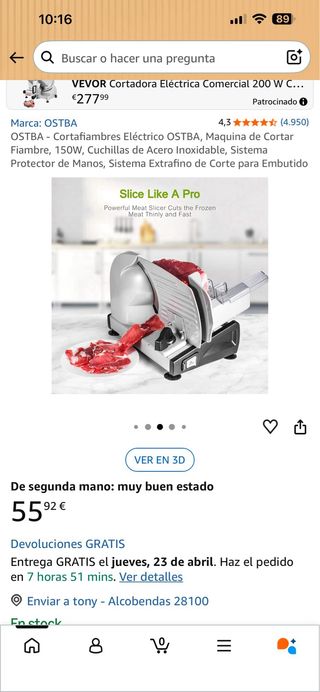 Cortafiambres Eléctrico OSTBA 150W