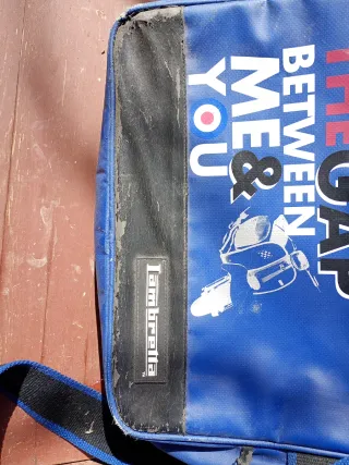 Borsa a tracolla Lambretta blu e nera