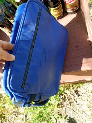 Borsa a tracolla Lambretta blu e nera