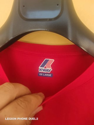 Maglia K-Way Uomo Rossa taglia XXL  vestibilità XL