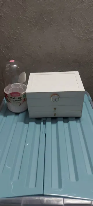 Portagioie grande bianco e oro