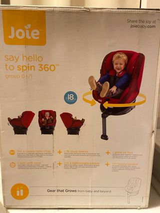 Silla Coche Giratoria 360 Joie Roja