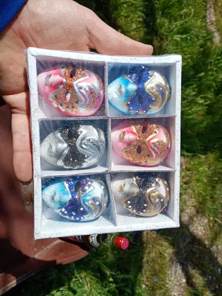 Set 6 Mascherine Veneziane Vetro Glitter