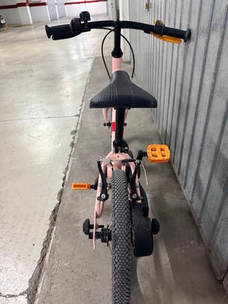 Bicicleta infantil rosa B'TWIN 14 pulgadas