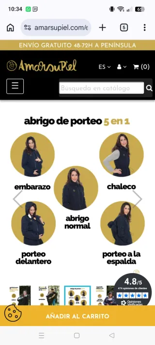 Abrigo porteo 5 en 1 Amarsupiel