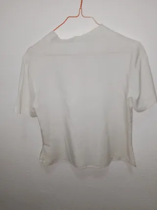 Blusa blanca mujer bordada