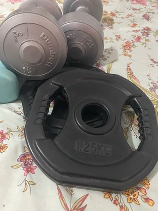 Set de pesas con barra