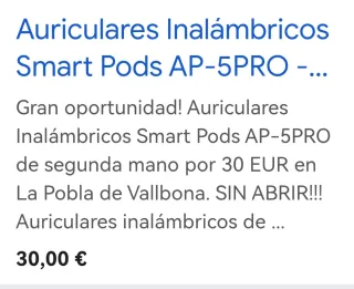 Auriculares SMART PODS AP-5PRO Blancos
