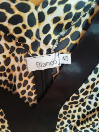 Blusa Blanco Animal Print Talla 40