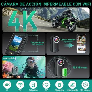 Cámara Acción 4K WiFi Mini