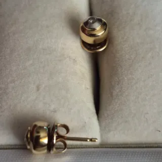Pendientes oro y brillantes