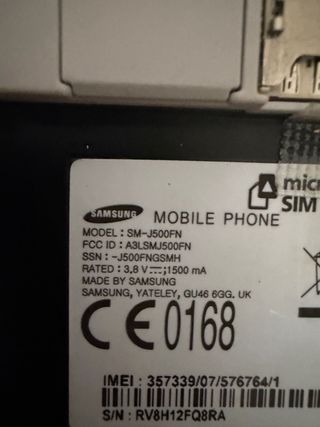 Samsung Movil Plata/Blanco modelo J5