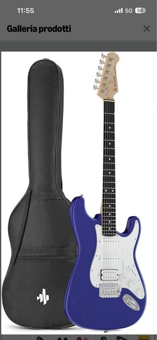 Chitarra Elettrica Donner Blu con Custodia