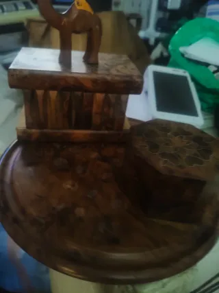 Cajita de madera artesanal con llave